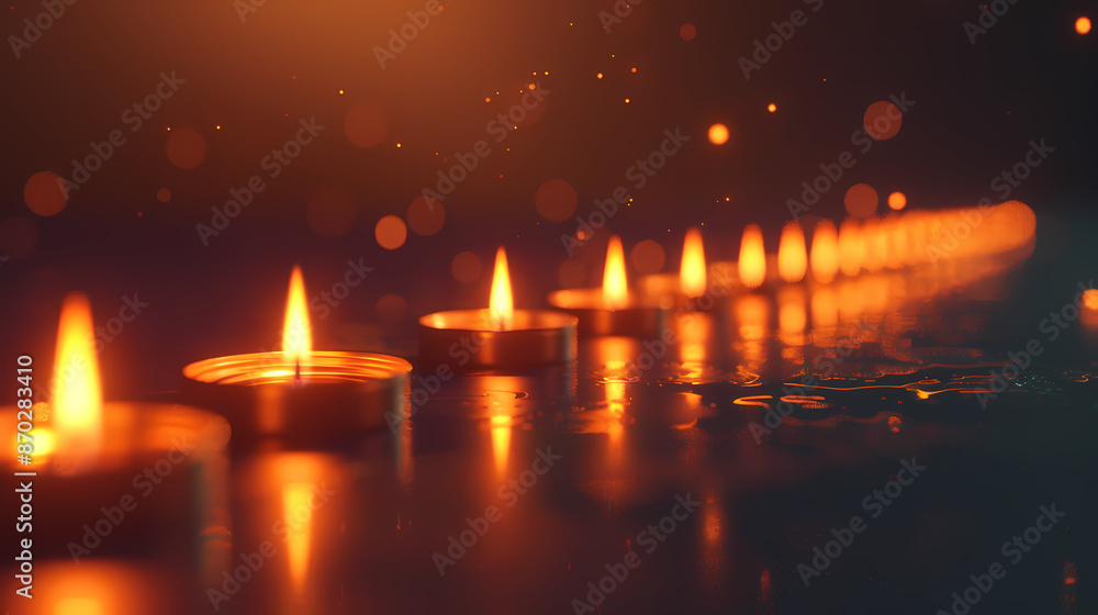 Candles burning on the floor Candles burning on the floor