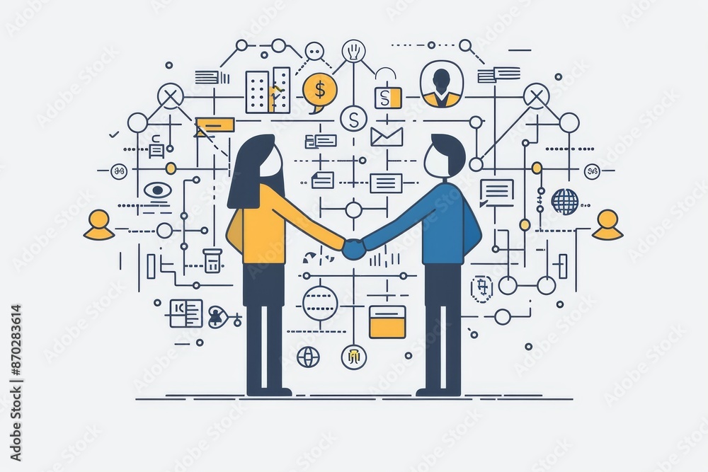 Network of people connecting teamwork and collaboration illustration abstract communication concept Network of people connecting teamwork and collaboration illustration abstract communication concept
