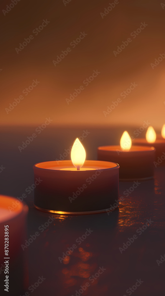Candles burning on the floor Candles burning on the floor