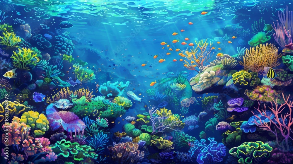 Vibrant Underwater Coral Reef Vibrant Underwater Coral Reef
