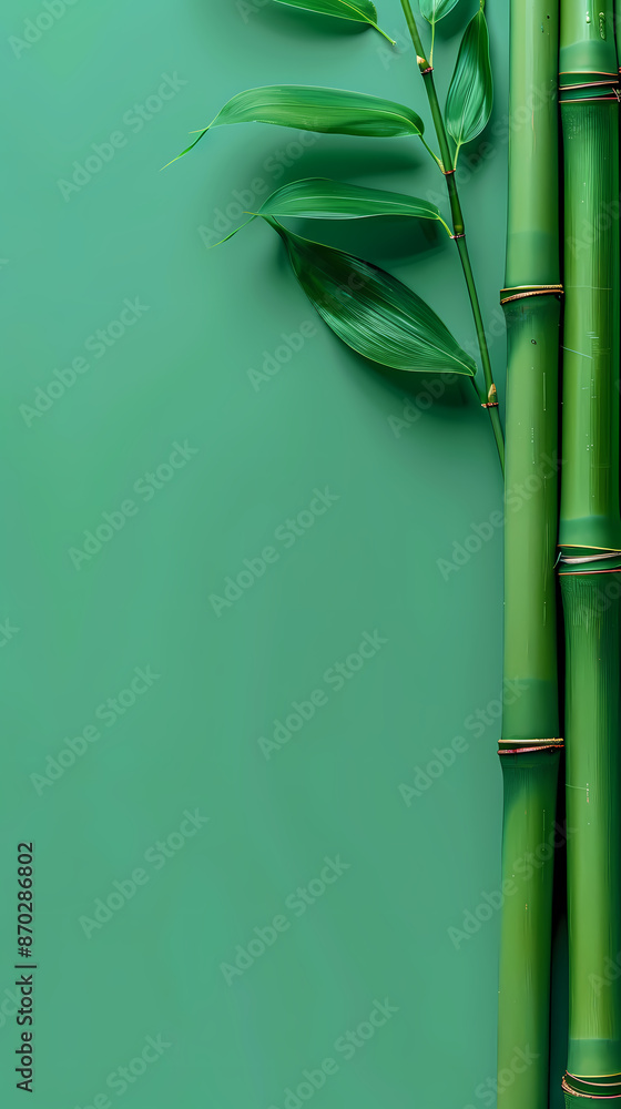 Fototapeta premium Green bamboo with copy space