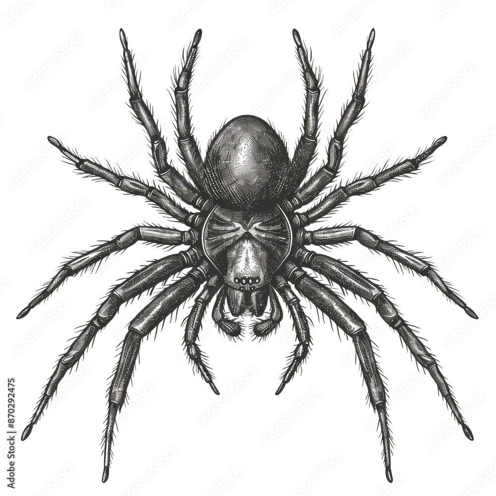 Black And White Drawing Spider Illustration Art, Generative AI Black And White Drawing Spider Illustration Art, Generative AI