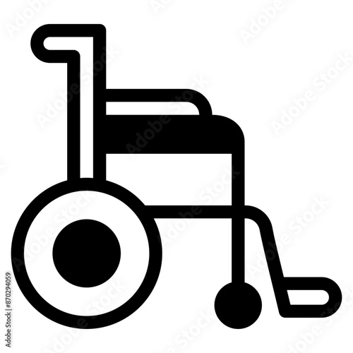 Vector Icon Wheelchair, Handicap, Transportation, Disable, Transport