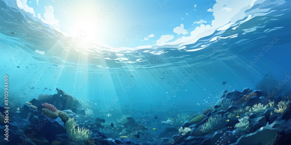 Fototapeta premium Underwater Reef Scene