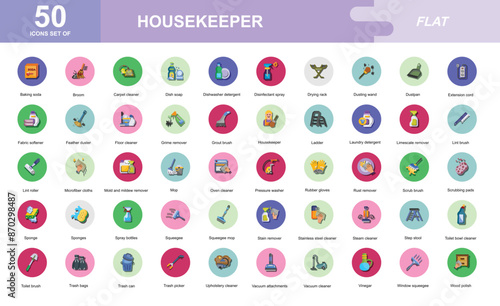 Housekeeper icon set