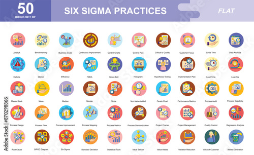 Six Sigma icon set
