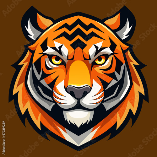 tiger head logo design , vector design , lion vector design