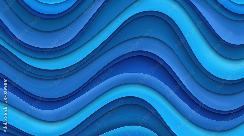 Fototapeta premium Captivating abstract blue sea wavy background for designs.