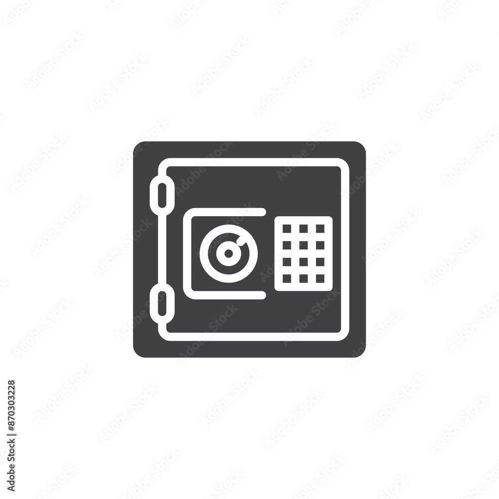 Safe with a combination lock vector icon Safe with a combination lock vector icon
