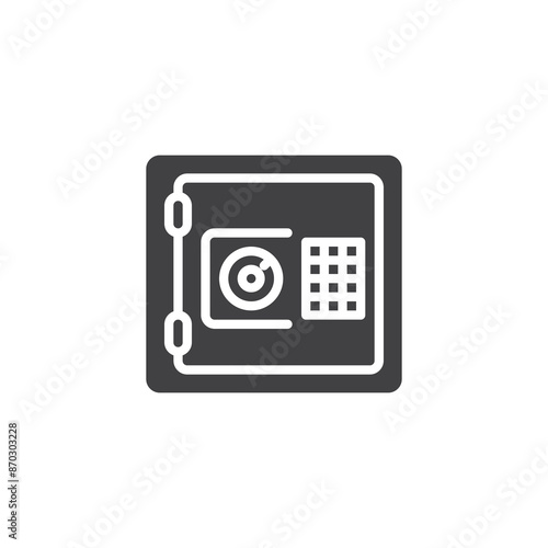 Safe with a combination lock vector icon © alekseyvanin