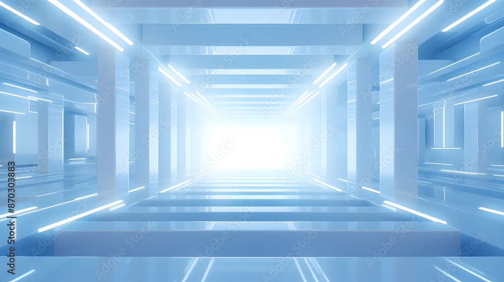 3d rendering of white and blue abstract geometric background. Scene for advertising, technology, showcase, banner, game, sport, cosmetic, business, metaverse. Sci-Fi Illustration. Product display 3d rendering of white and blue abstract geometric background. Scene for advertising, technology, showcase, banner, game, sport, cosmetic, business, metaverse. Sci-Fi Illustration. Product display