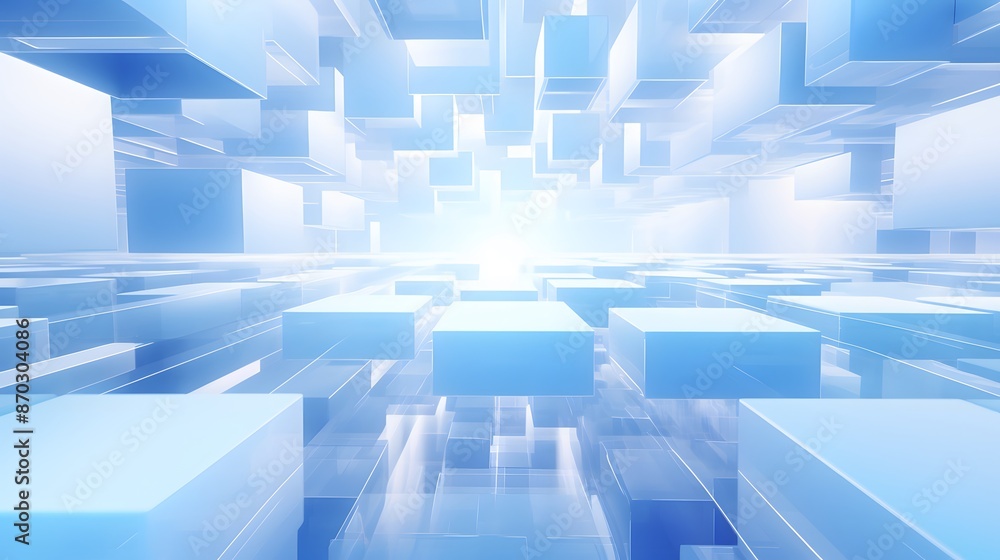 3d rendering of white and blue abstract geometric background. Scene for advertising, technology, showcase, banner, game, sport, cosmetic, business, metaverse. Sci-Fi Illustration. Product display 3d rendering of white and blue abstract geometric background. Scene for advertising, technology, showcase, banner, game, sport, cosmetic, business, metaverse. Sci-Fi Illustration. Product display