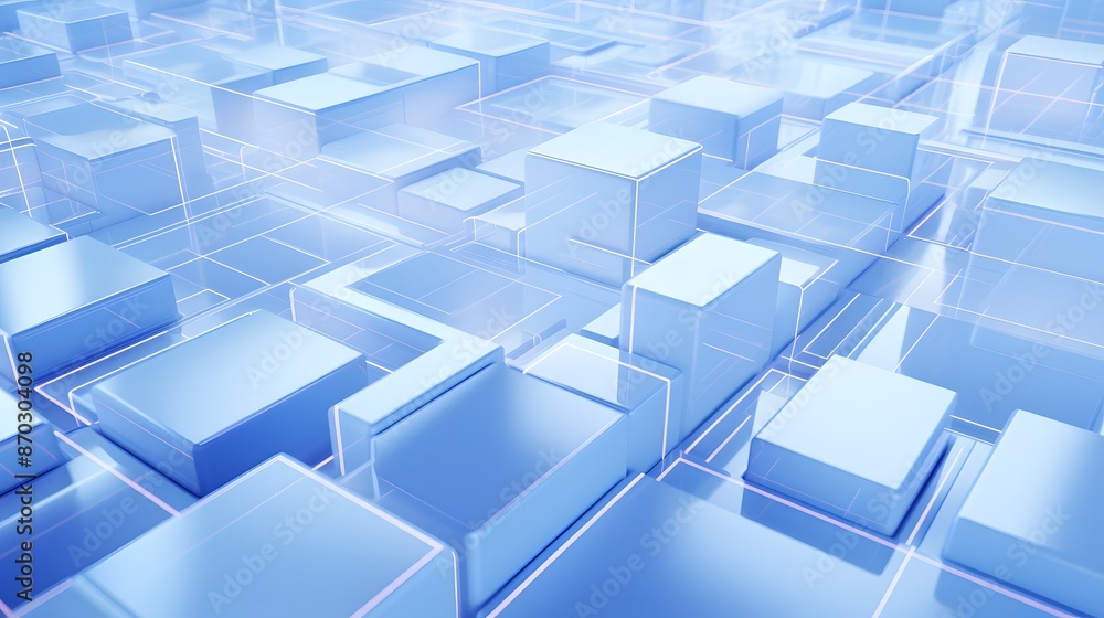 3d rendering of white and blue abstract geometric background. Scene for advertising, technology, showcase, banner, game, sport, cosmetic, business, metaverse. Sci-Fi Illustration. Product display 3d rendering of white and blue abstract geometric background. Scene for advertising, technology, showcase, banner, game, sport, cosmetic, business, metaverse. Sci-Fi Illustration. Product display