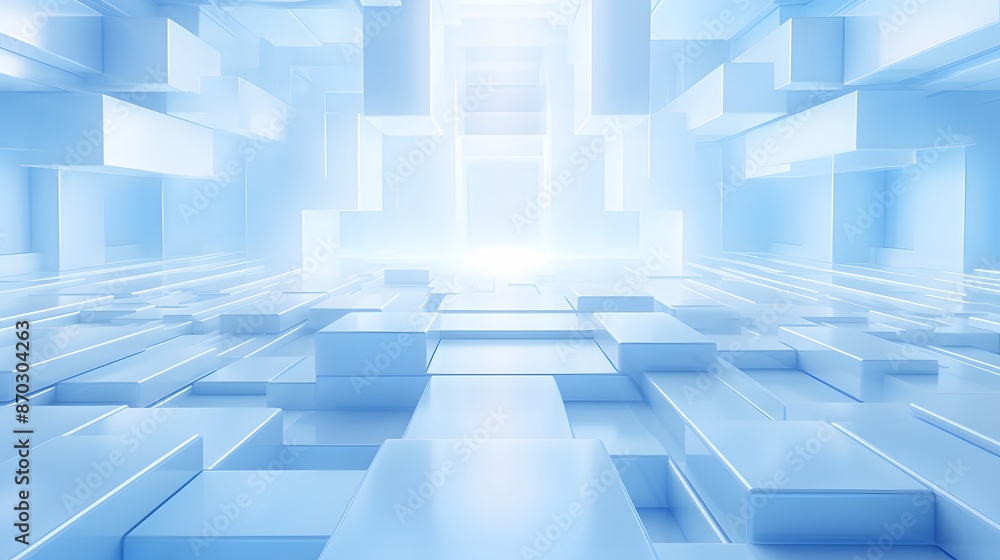 3d rendering of white and blue abstract geometric background. Scene for advertising, technology, showcase, banner, game, sport, cosmetic, business, metaverse. Sci-Fi Illustration. Product display 3d rendering of white and blue abstract geometric background. Scene for advertising, technology, showcase, banner, game, sport, cosmetic, business, metaverse. Sci-Fi Illustration. Product display