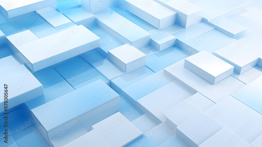 3d rendering of white and blue abstract geometric background. Scene for advertising, technology, showcase, banner, game, sport, cosmetic, business, metaverse. Sci-Fi Illustration. Product display 3d rendering of white and blue abstract geometric background. Scene for advertising, technology, showcase, banner, game, sport, cosmetic, business, metaverse. Sci-Fi Illustration. Product display