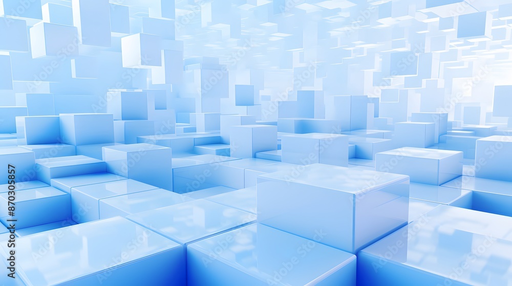 3d rendering of white and blue abstract geometric background. Scene for advertising, technology, showcase, banner, game, sport, cosmetic, business, metaverse. Sci-Fi Illustration. Product display 3d rendering of white and blue abstract geometric background. Scene for advertising, technology, showcase, banner, game, sport, cosmetic, business, metaverse. Sci-Fi Illustration. Product display