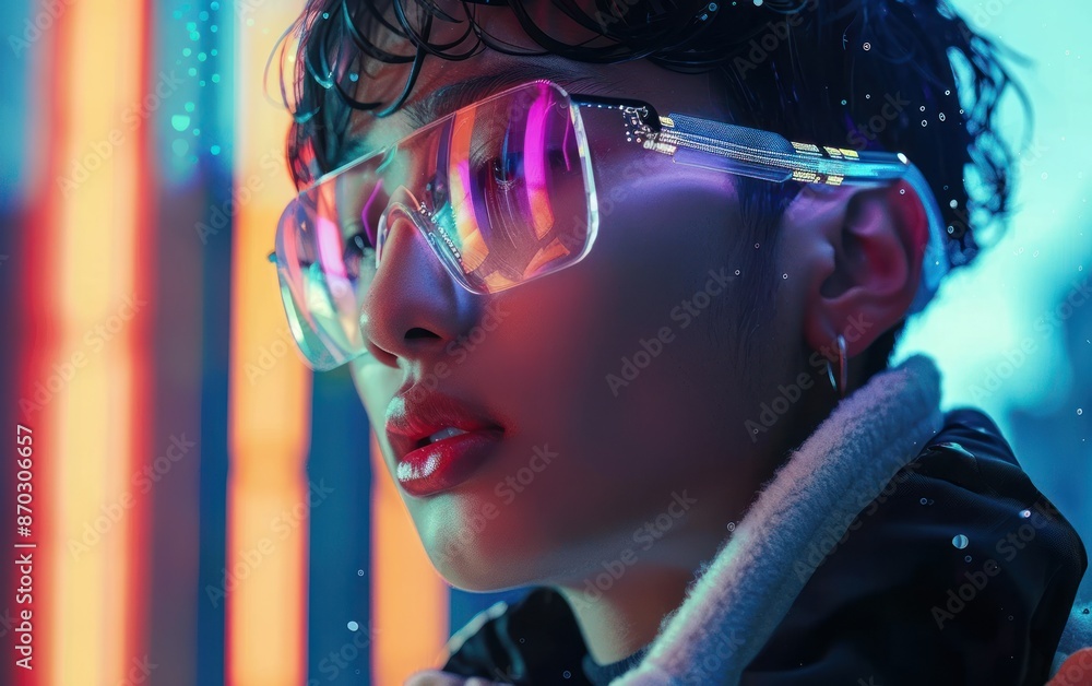 Futuristic Neon Glow Portrait Futuristic Neon Glow Portrait