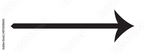 Straight long right vector arrow icon