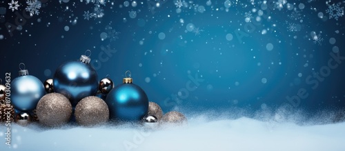 Blue background adorned wit...