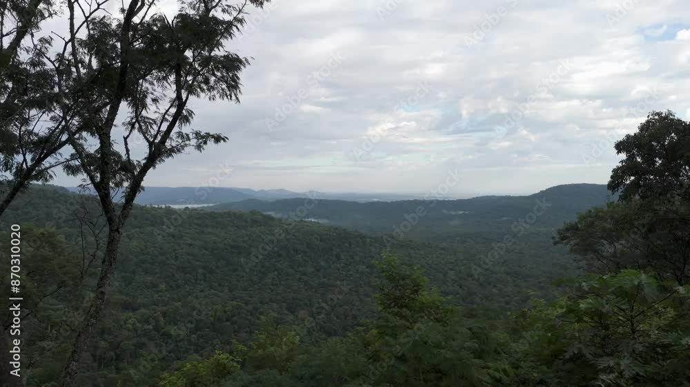 Panoramic view of the Misiones jungle from a viewpoint on Route 7. Misiones, Argentina. Panoramic view of the Misiones jungle from a viewpoint on Route 7. Misiones, Argentina.