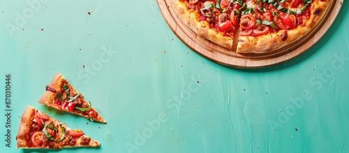 Tikka Pizza on a pizza boar...