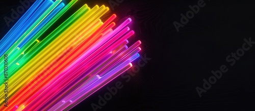 A colorful rainbow made of ...