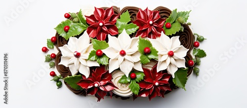 Top view of a festive choco...