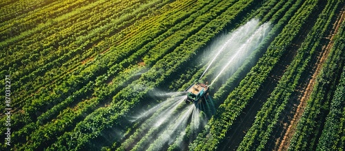 Aerial view of irrigation s...