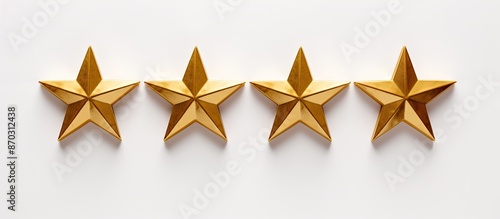 Top view of a gold five-sta...