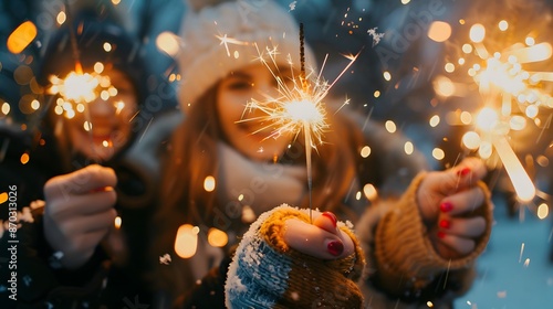 woman's hand holding a sparkler