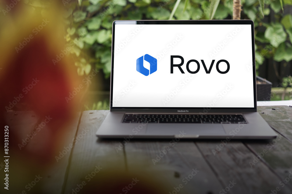 Rovo logo, collaboration tool designed by Atlassian for remote teams ...