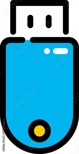 USB drive line icon