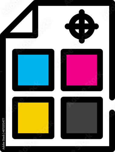 Color correction line icon