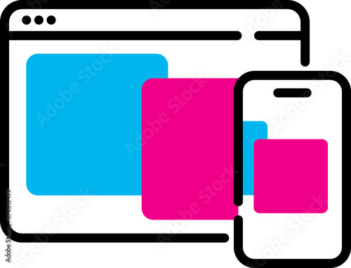 Color correction line icon