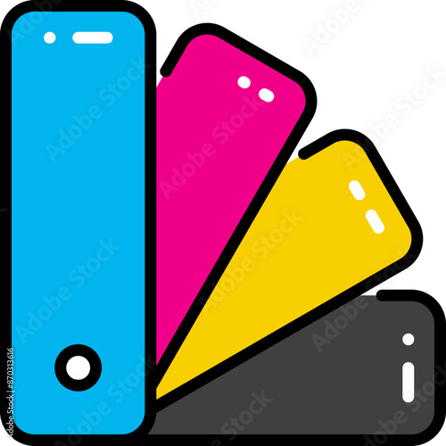 Color palette line icon