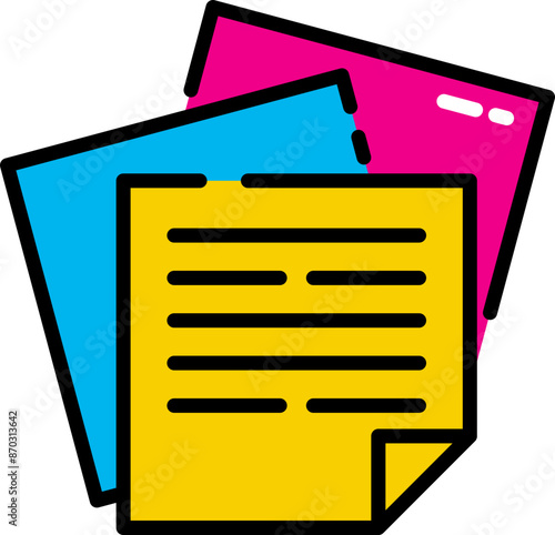 Printing paper line icon