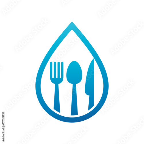 Food and drink logo design template
