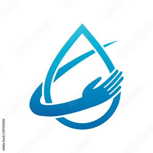 Water service logo design template