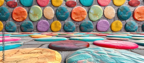Colorful floor and wall wit...