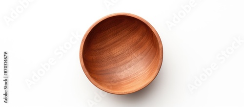 Top view of a wooden bowl o...