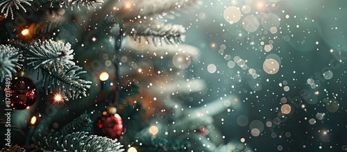 Decorated Christmas tree on...