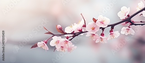 A branch adorned with pink ...