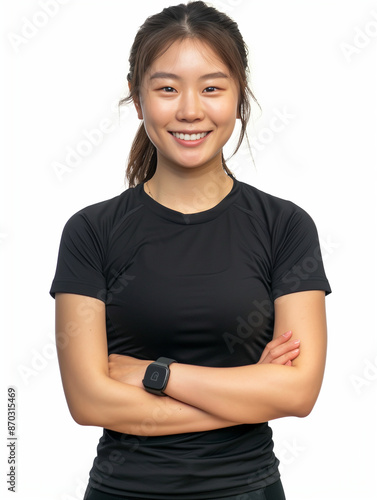 Smiling female Asian teenag...