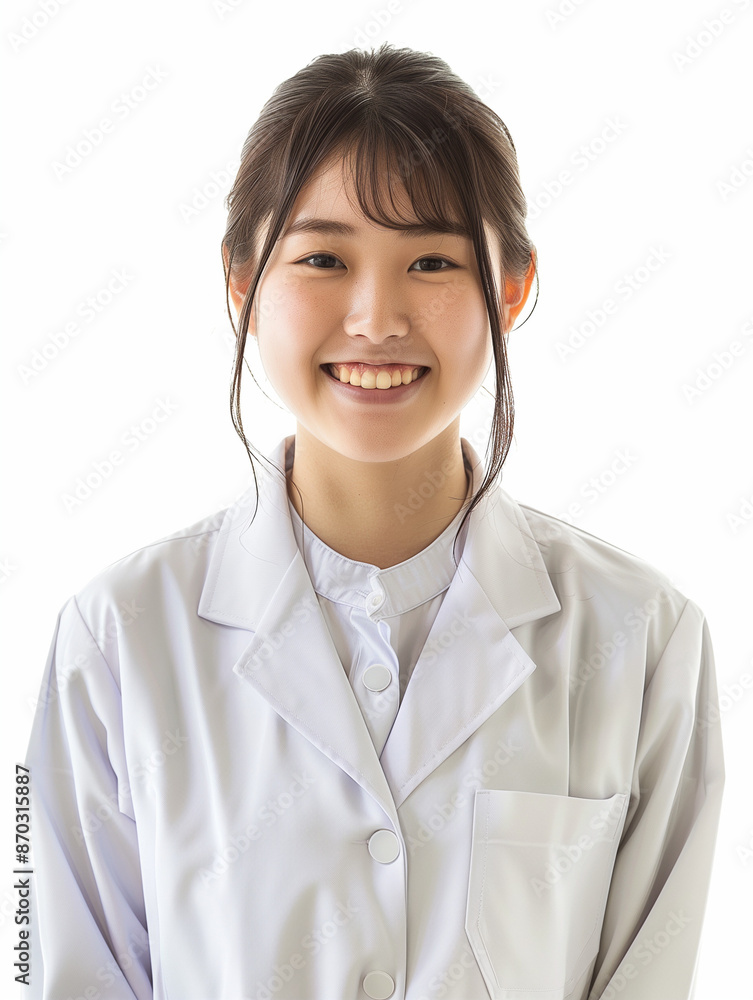 female doctor smiling isolated on white background female doctor smiling isolated on white background