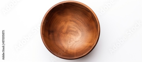 Top view of a wooden bowl o...