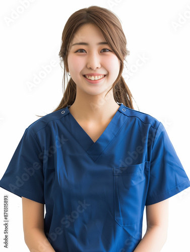 female Asian doctor isolate...