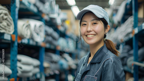 young woman warehouse emplo...