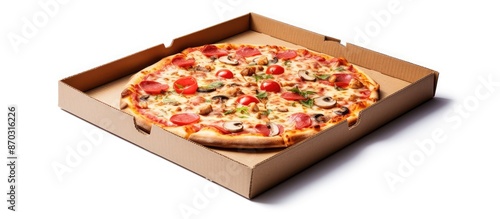 A pizza box shown in a clos...