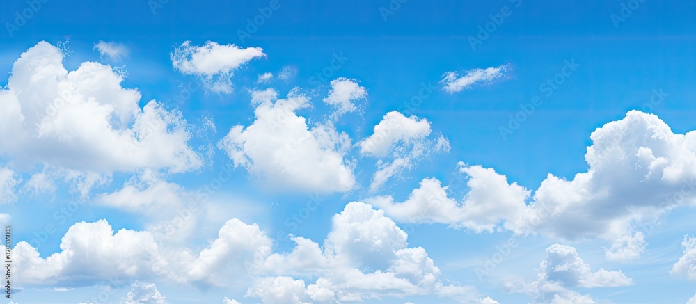 The vast blue sky with fluffy clouds providing ample copy space image. The vast blue sky with fluffy clouds providing ample copy space image.