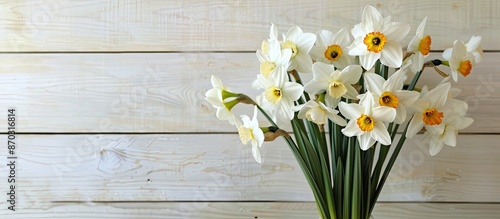 Bouquet of daffodils. Flowe...